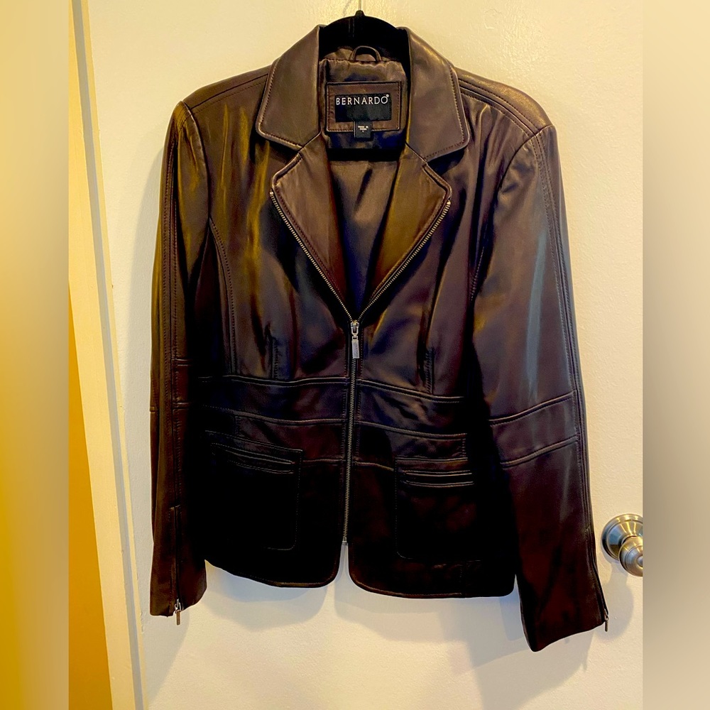 Soft supple real leather jacket with beautiful detailing